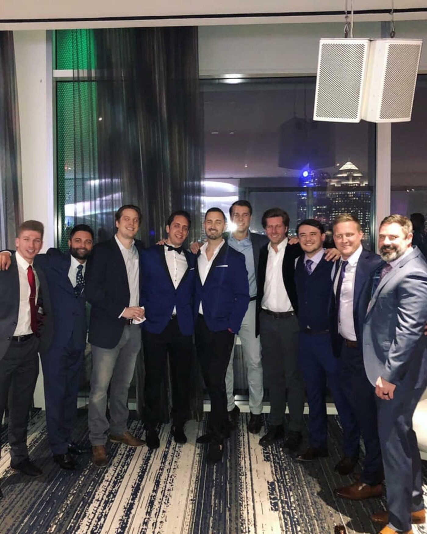 Myers agents at an evening networking event